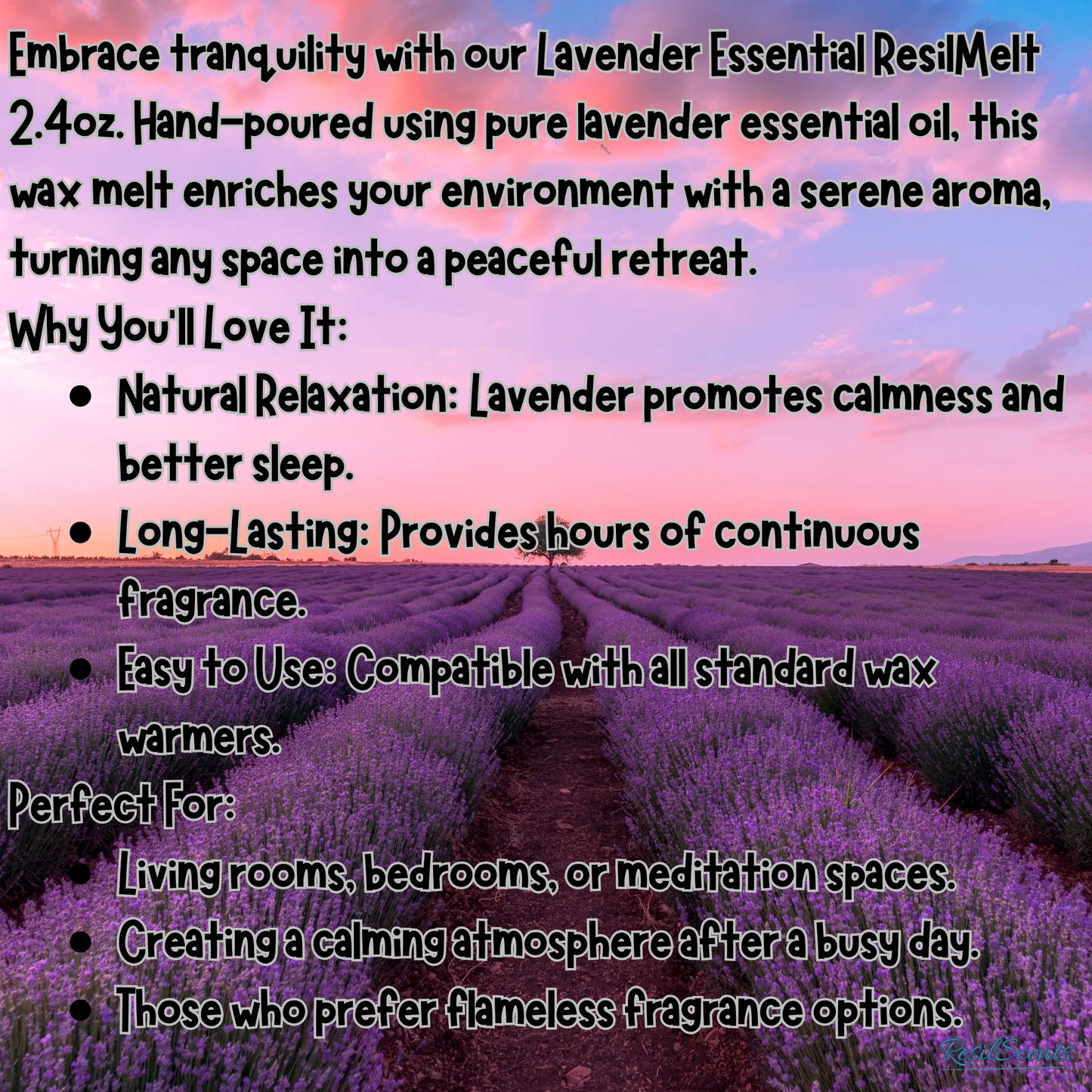 🌿 Lavender Essential ResilMelt™ – 2.4oz Soy Wax Melt