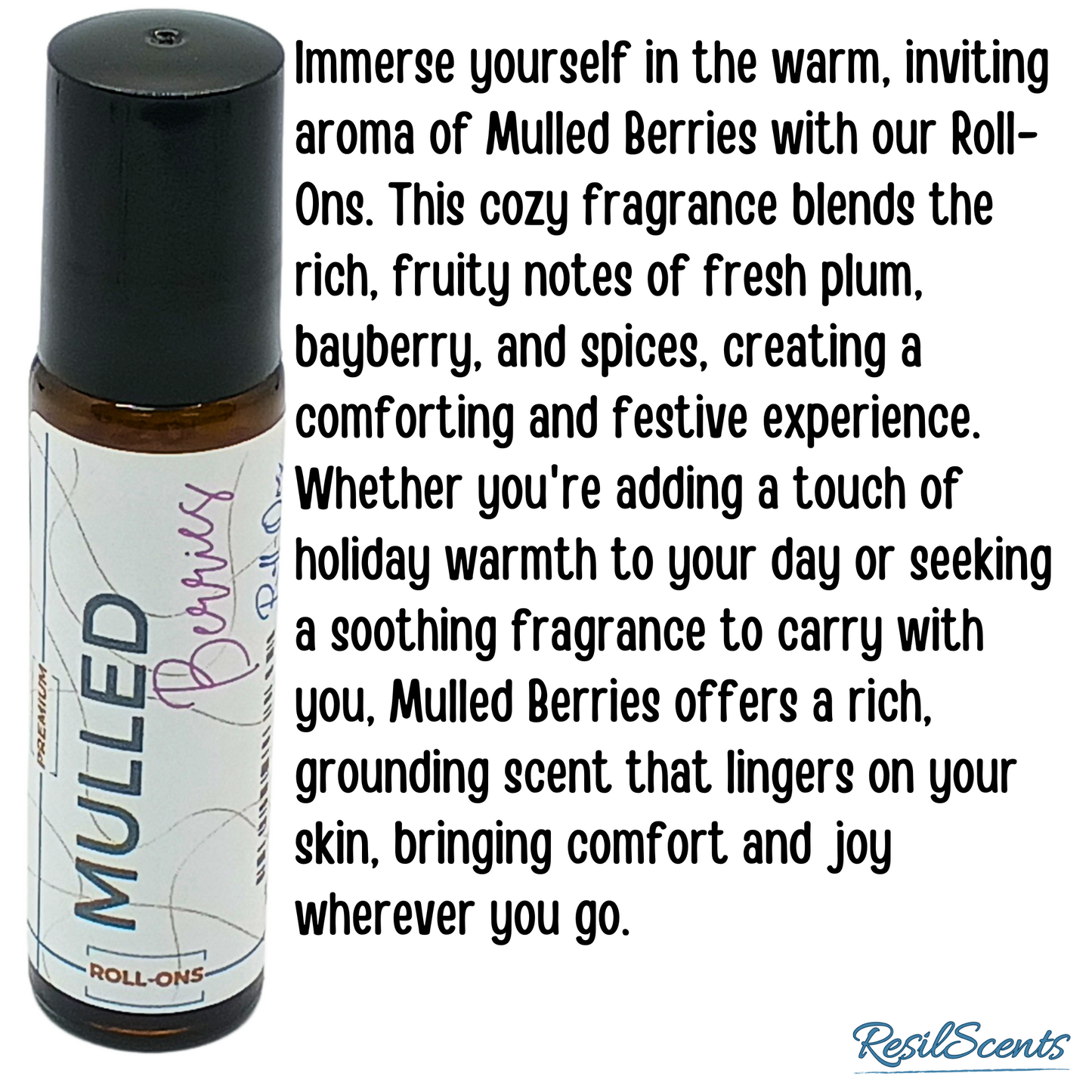 🎄 Mulled Berries Roll-On Oil – Cozy Vibes in Your Pocket | ResilScents™
