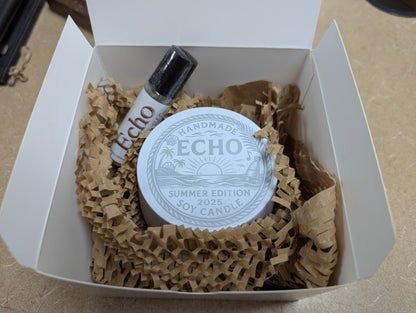 Echo ResilDuo™ Bundle – Tranquil Candle + Roll-On Oil | Bold Narcissist-Type Scent