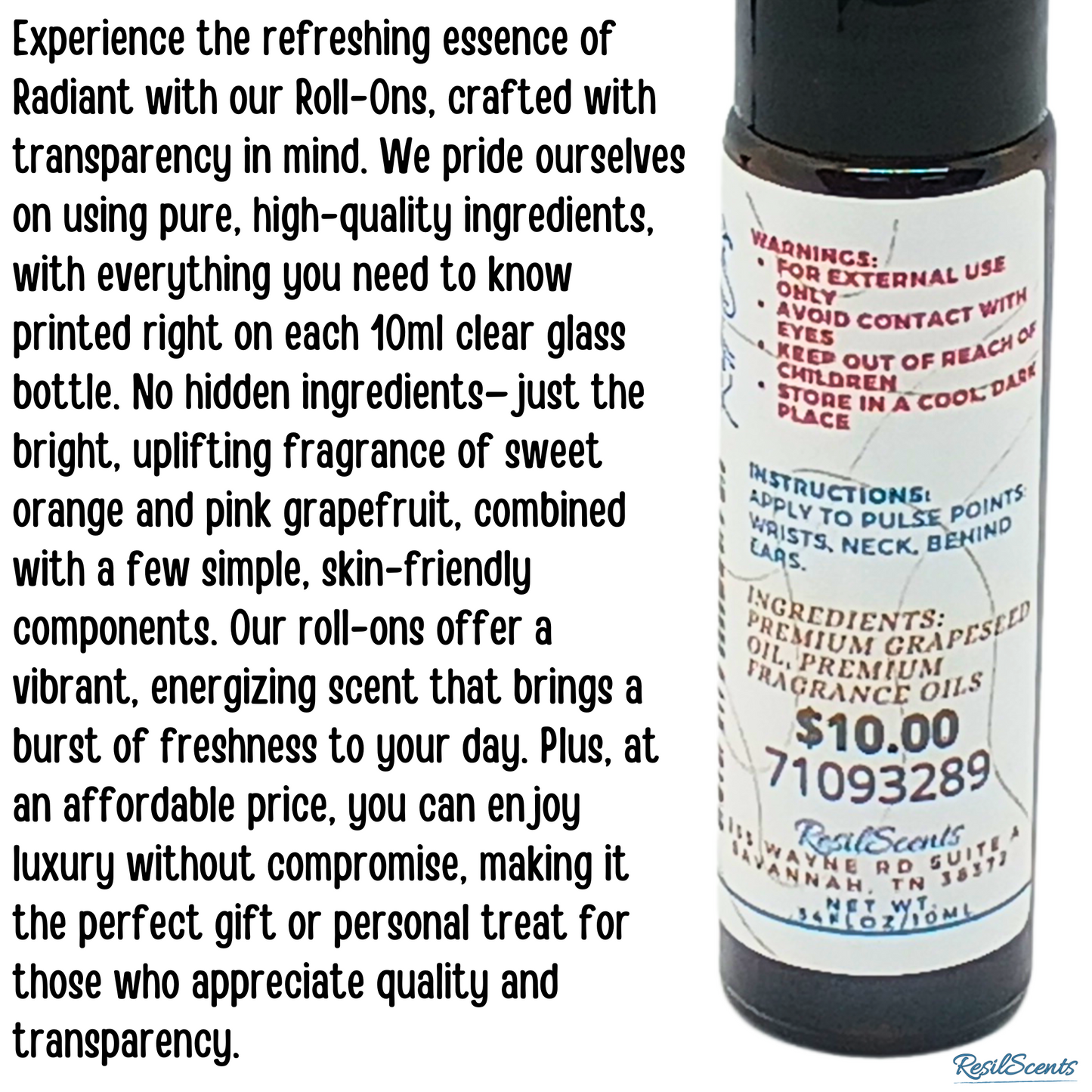 ☀️ Radiant Roll-On Oil – Citrus Brightness On the Go | ResilScents™