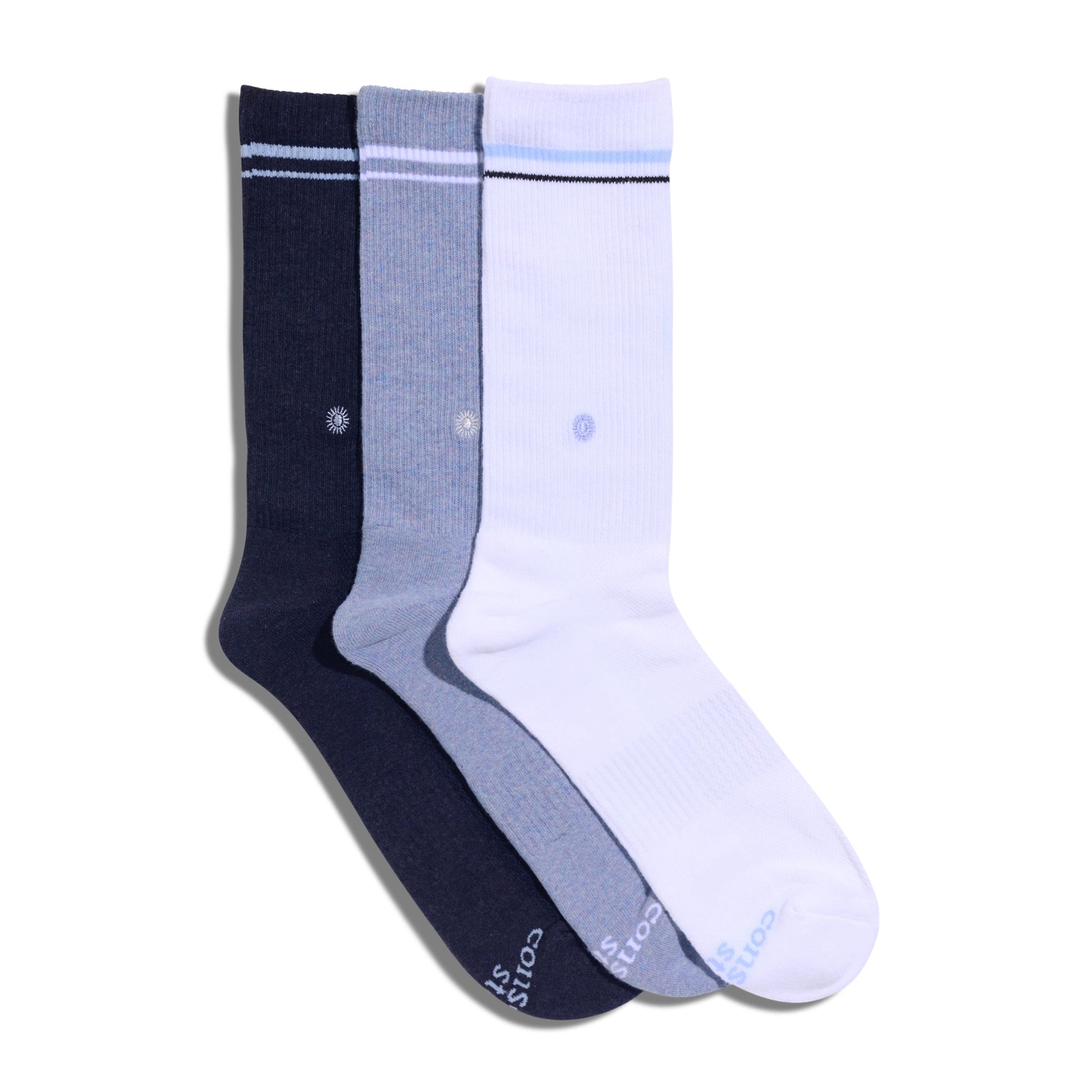 Comfort Crew Socks that Support Mental Health | 3 Pack Socks Sustainable Socks - Conscious Step
