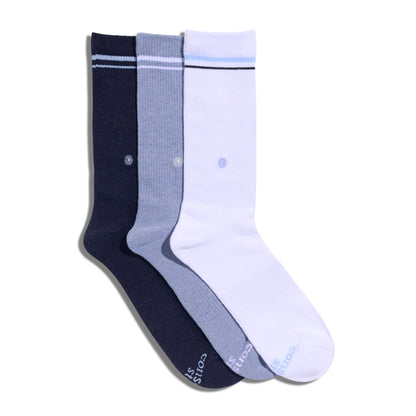 Comfort Crew Socks that Support Mental Health | 3 Pack Socks Sustainable Socks - Conscious Step