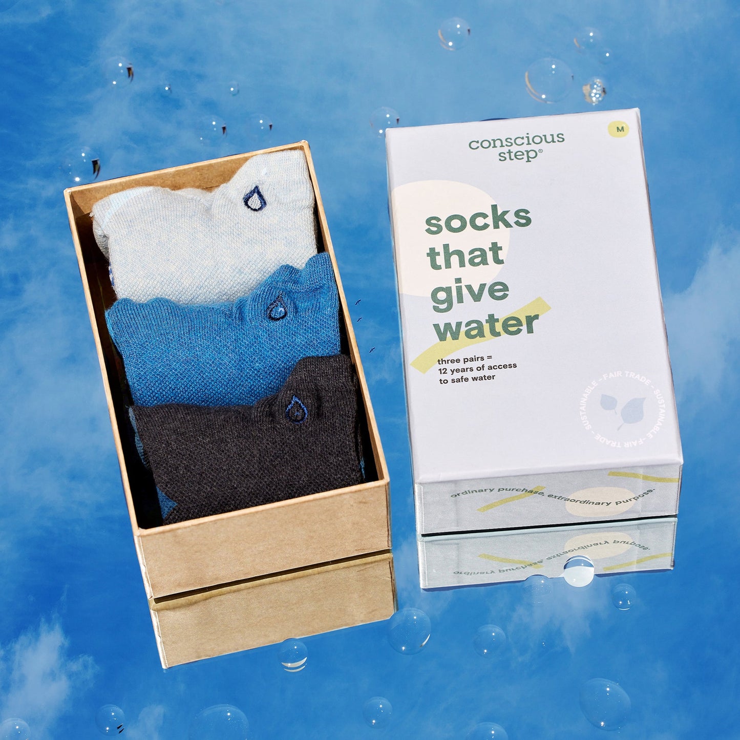 Socks that Give Water | box Sustainable Socks - Conscious Step