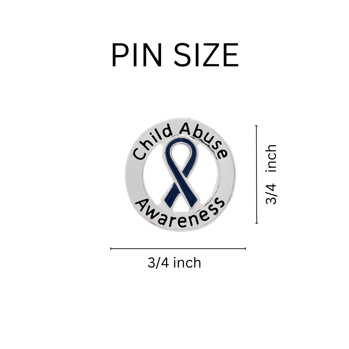 10 Pack Child Abuse Awareness Ribbon Pins