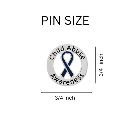 10 Pack Child Abuse Awareness Ribbon Pins