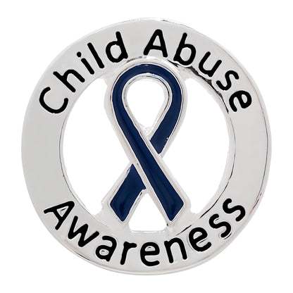 10 Pack Child Abuse Awareness Ribbon Pins