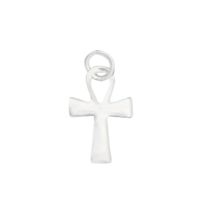 Decorative Silver Cross Charm