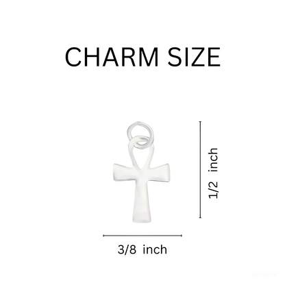 Decorative Silver Cross Charm