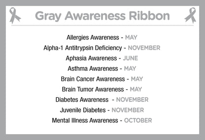 Gray Ribbon Charms