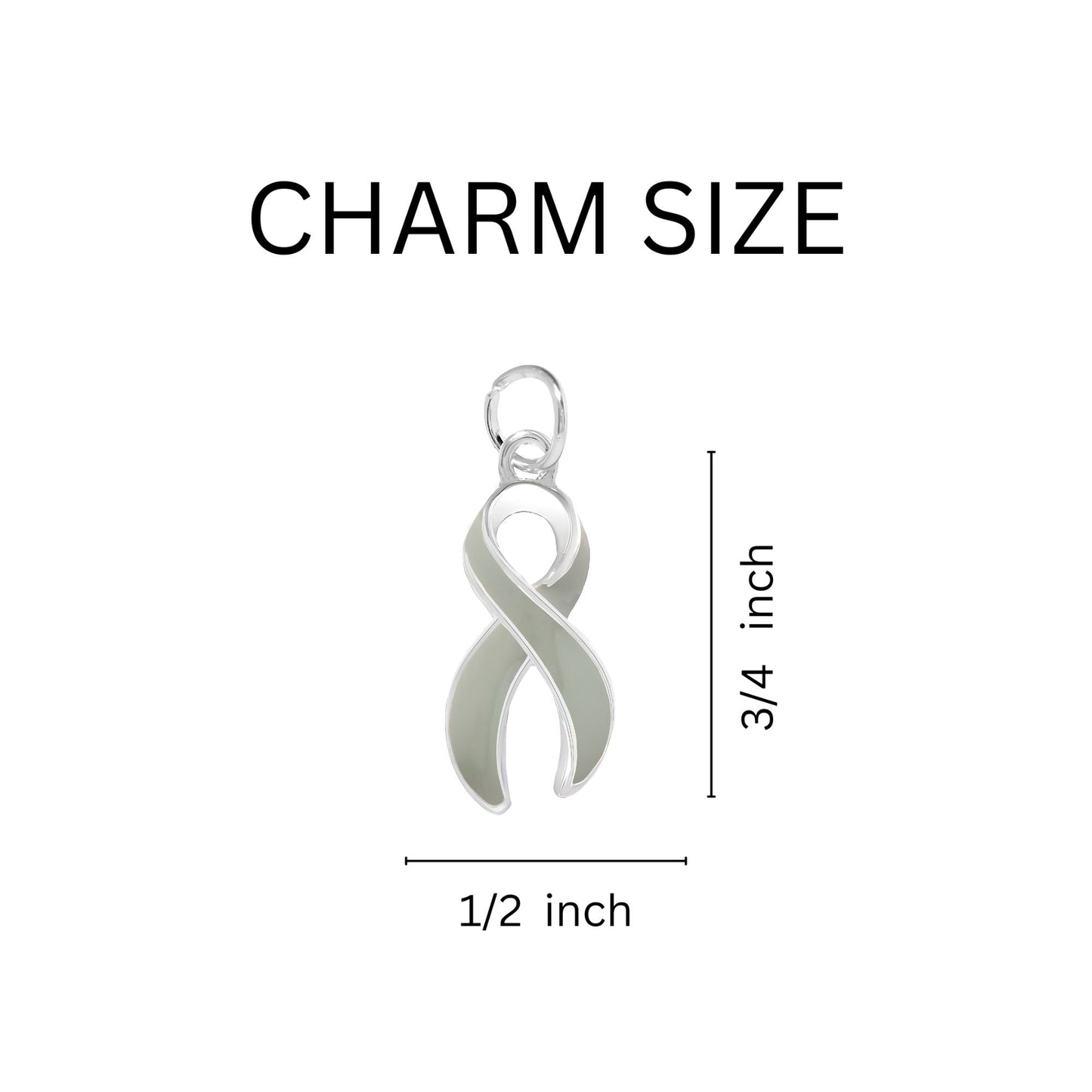 Gray Ribbon Charms