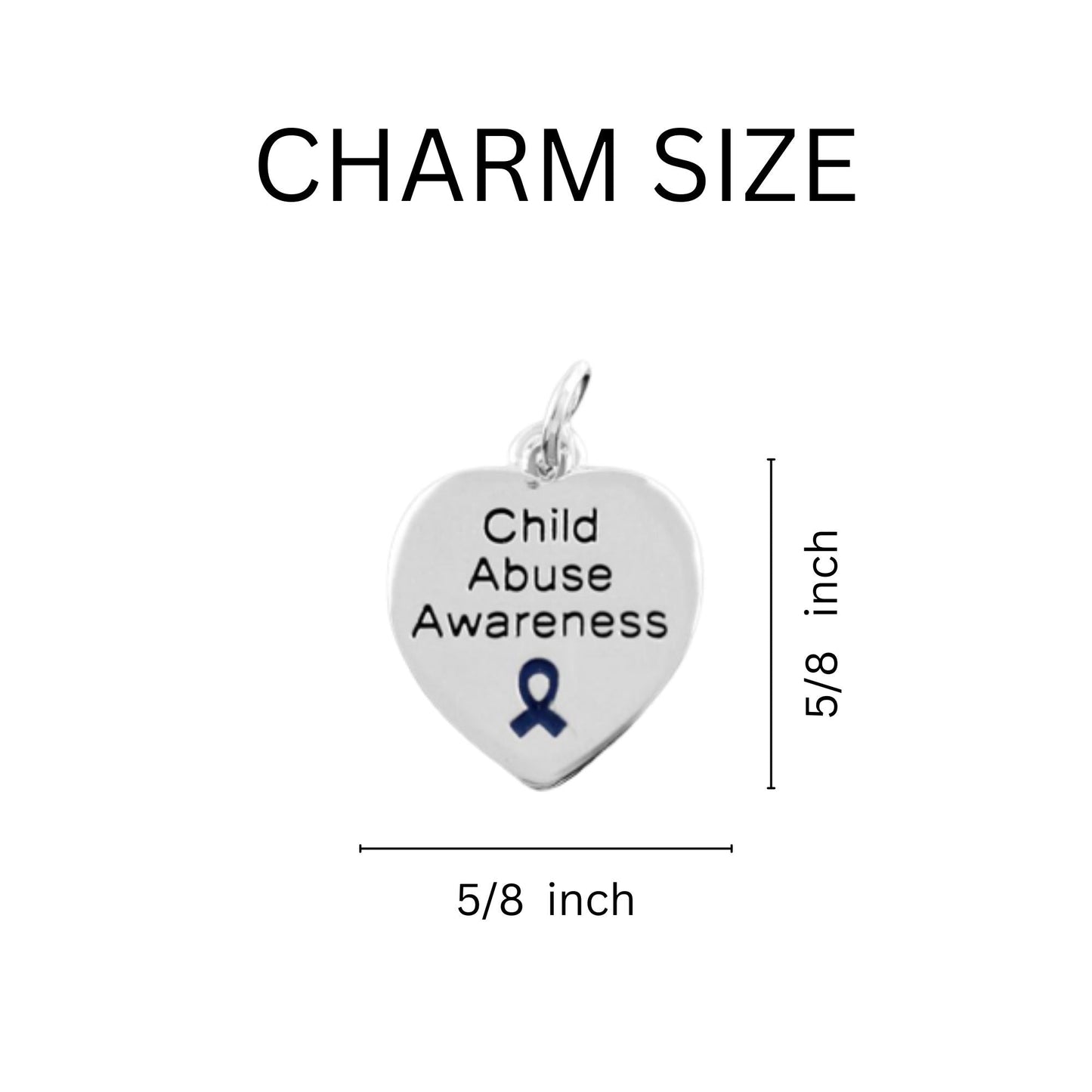 Heart Shaped Child Abuse Awareness Earrings