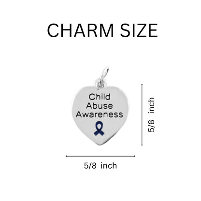 Heart Shaped Child Abuse Awareness Earrings
