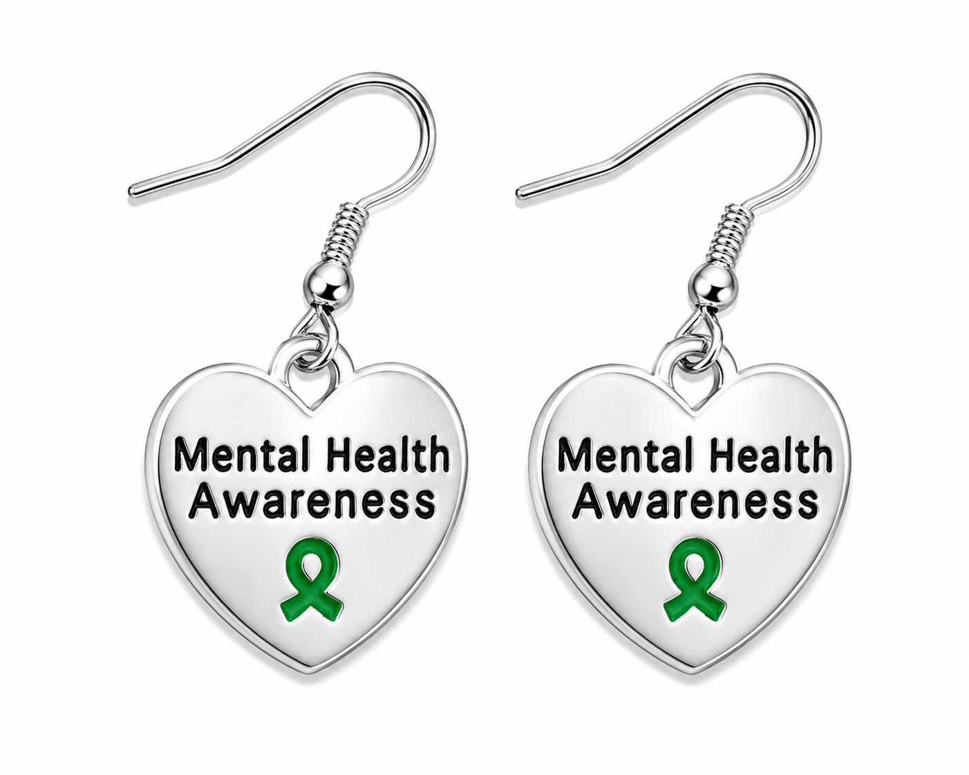 Heart Shaped Mental Health Earrings