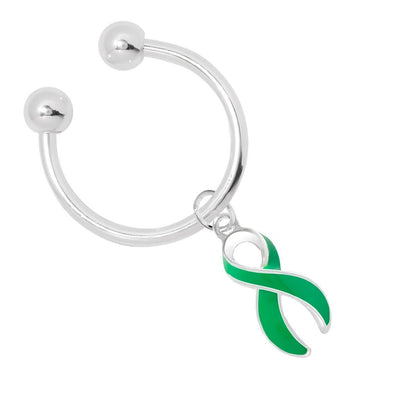 Horseshoe Style Green Ribbon Key Chains