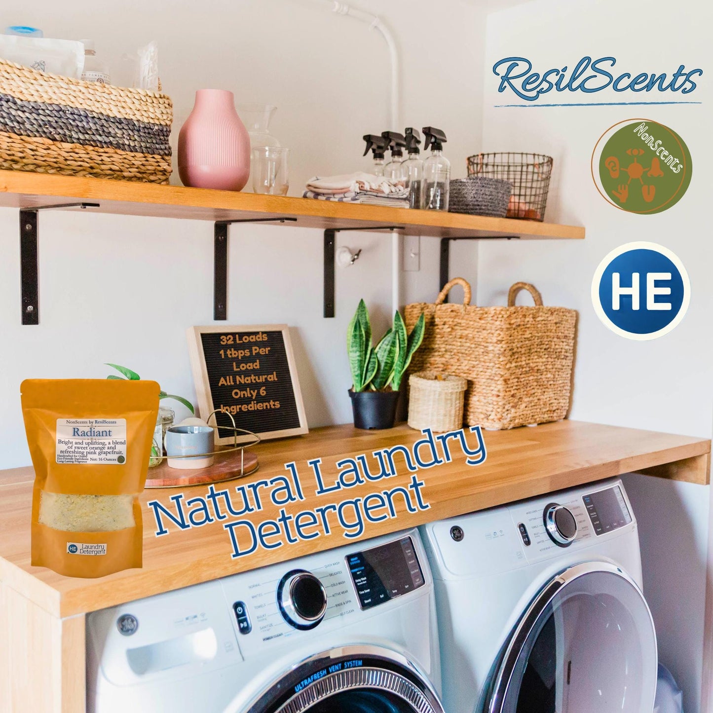 ☀️ Radiant Laundry Detergent – Eco-Friendly Citrus Scent | ResilScents™