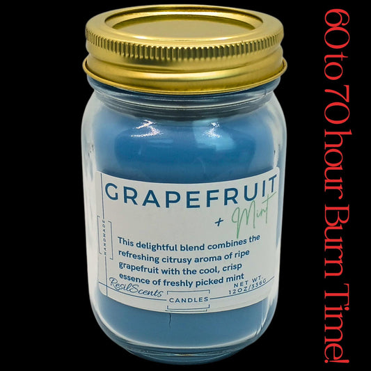 Grapefruit & Mint Peace Candle | 12 oz Jar | ResilScents®