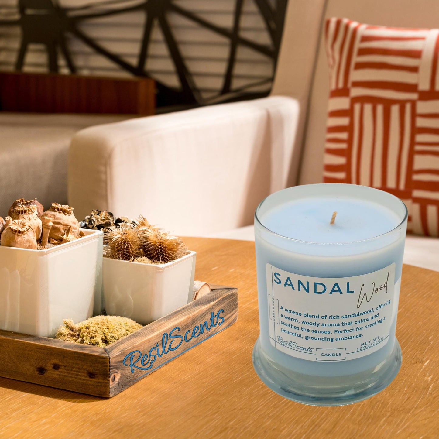 Sandalwood Balance Candle 10oz – Warm & Earthy Aroma
