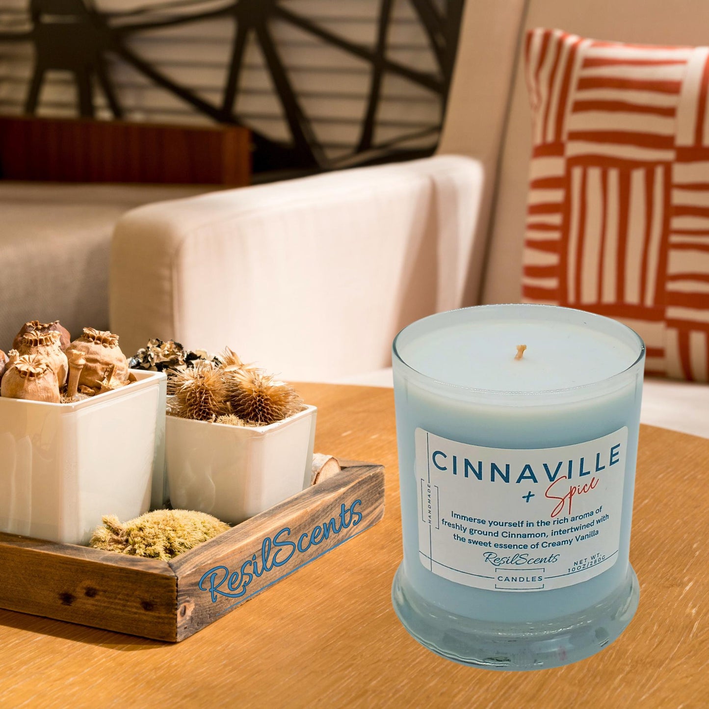 Cinnamon Spice Balance – 10oz Rock Glass Candle
