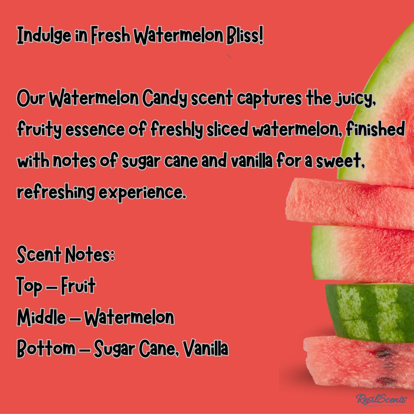 🍉 Watermelon Candy ResilMelt™ – 2.4 oz Soy Wax Melt