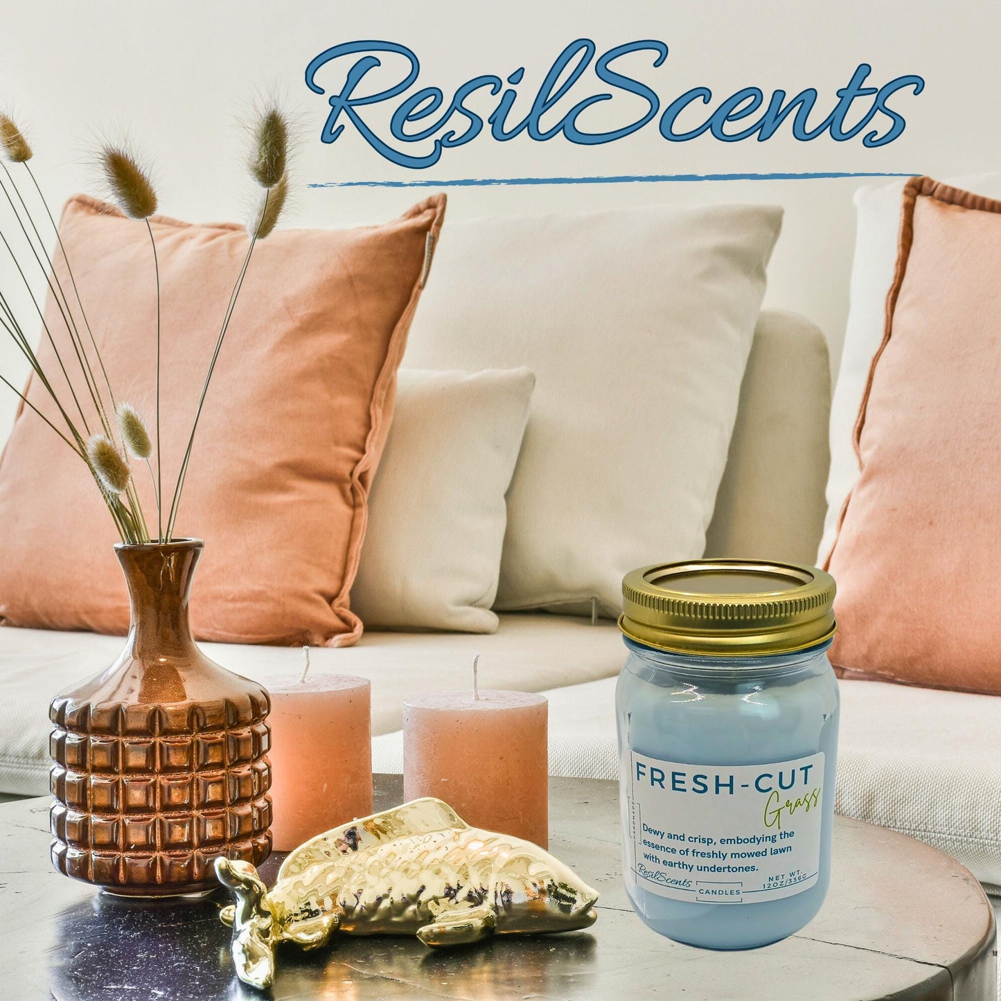SlowDown Summer Peace – 12oz Mason Jar Candle