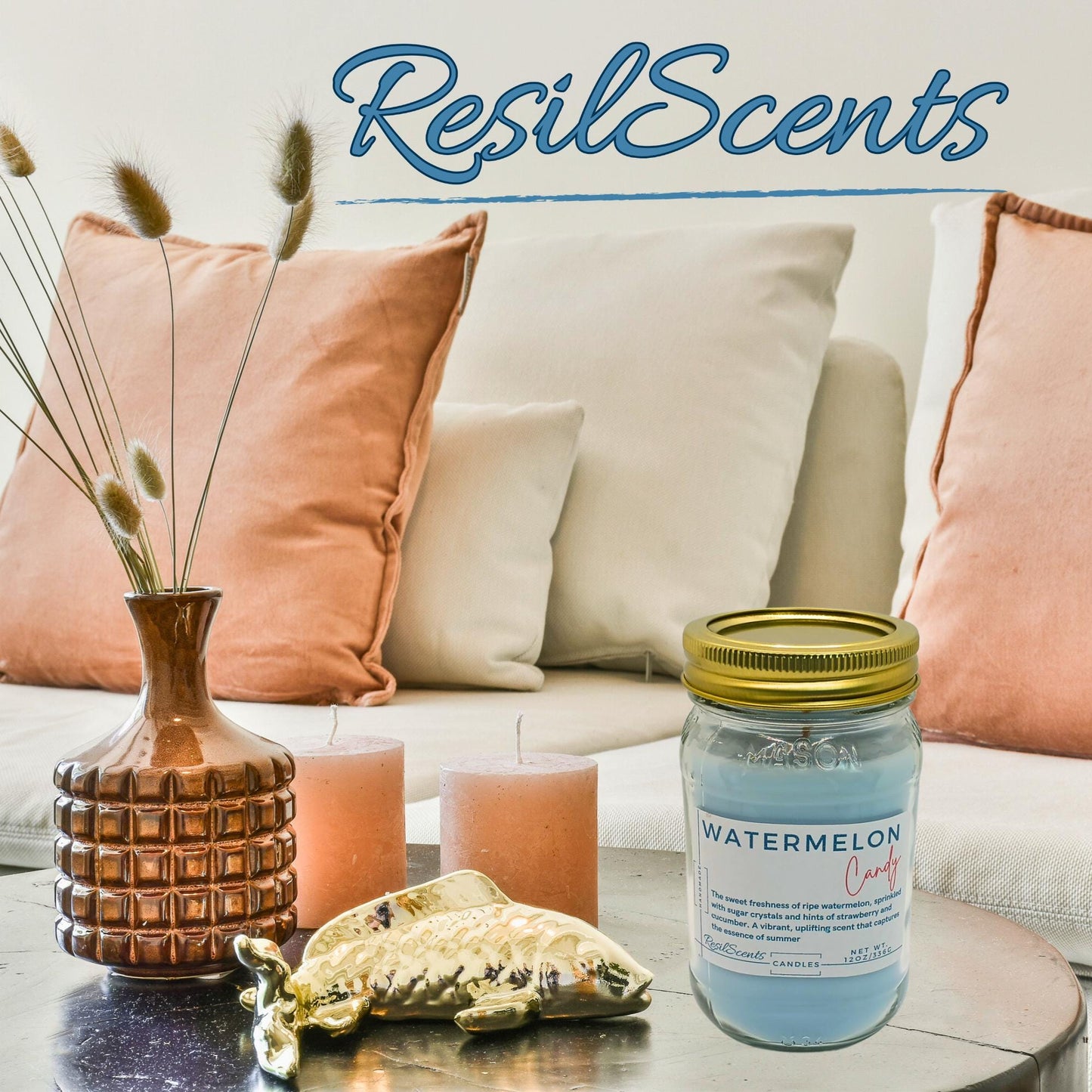 Watermelon Candy Peace Candle – Sweet & Fruity | A Lively Spring Pick-Me-Up