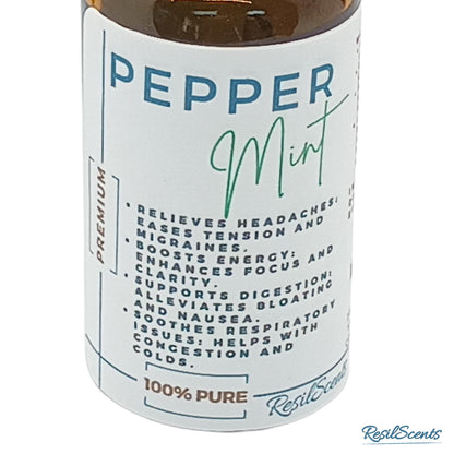 Peppermint Essential Oil Amber Glass Bottle – Aromatherapy Oil | Perfect for a Spring Refresh