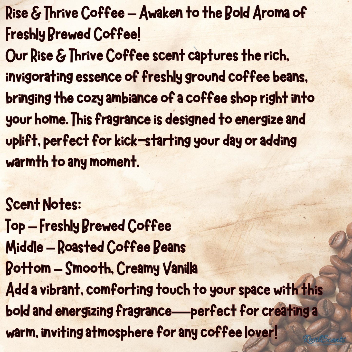 ☕ Rise + Thrive Coffee ResilMelt™ – 2.4 oz Soy Wax Melt