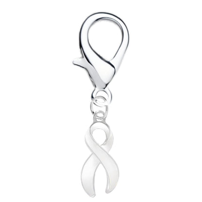 Large White Ribbon Hanging Charms