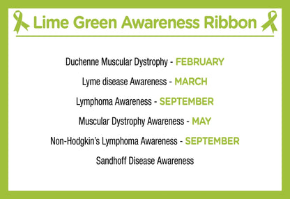 Lime Green Silicone Bracelets for Lymphoma, Lyme Disease