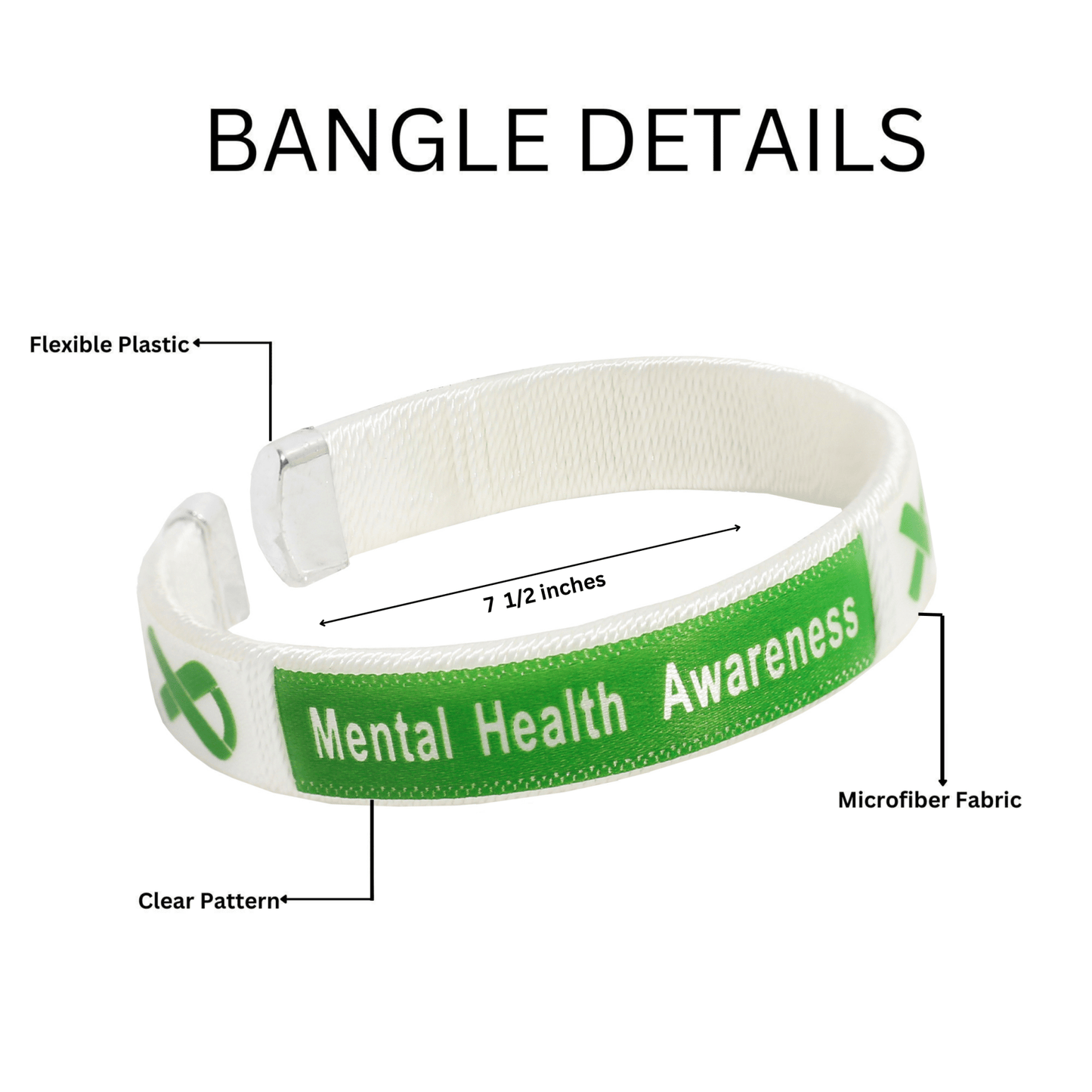 10 Pack Mental Health Bangle Bracelets