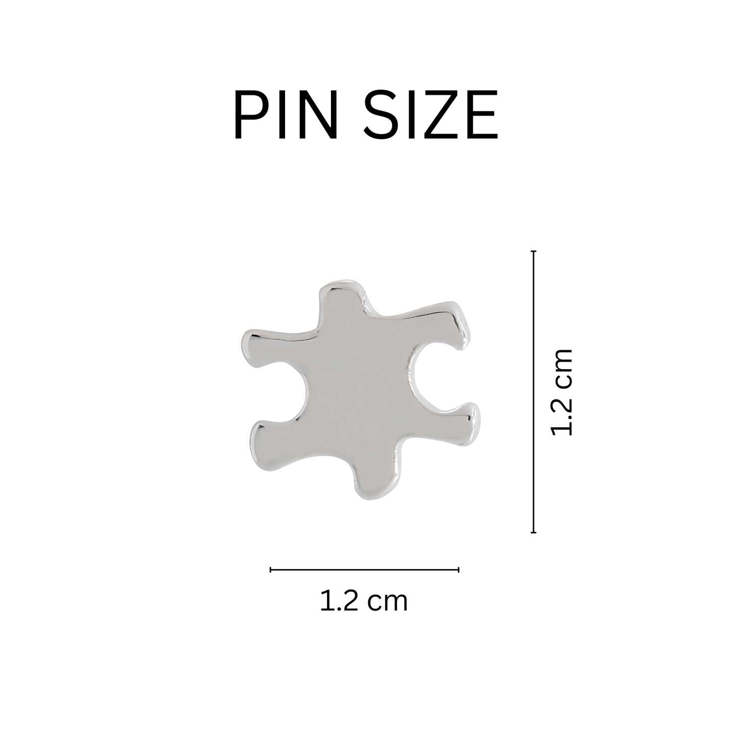 10 Pack Small Silver Autism Awareness Puzzle Lapel Pins