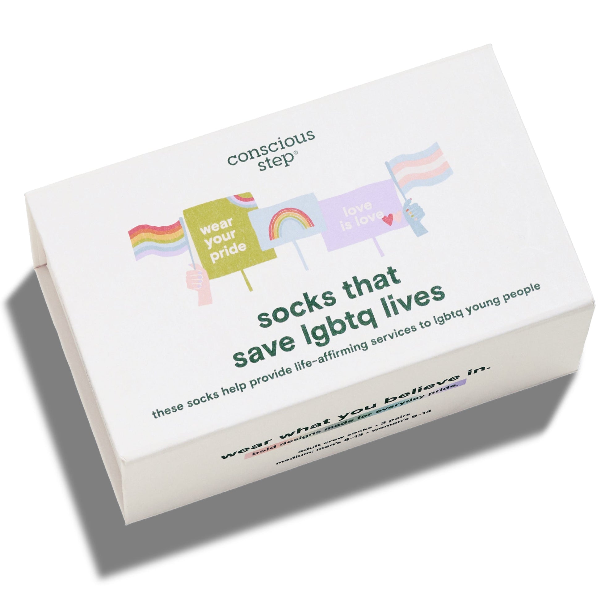 Save LGBTQ Lives Gift Box | box Sustainable Socks - Conscious Step