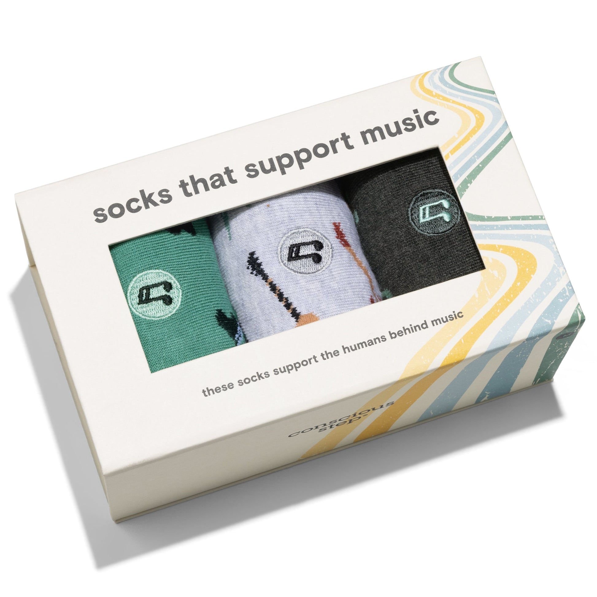 Support Music Gift Box | box Sustainable Socks - Conscious Step